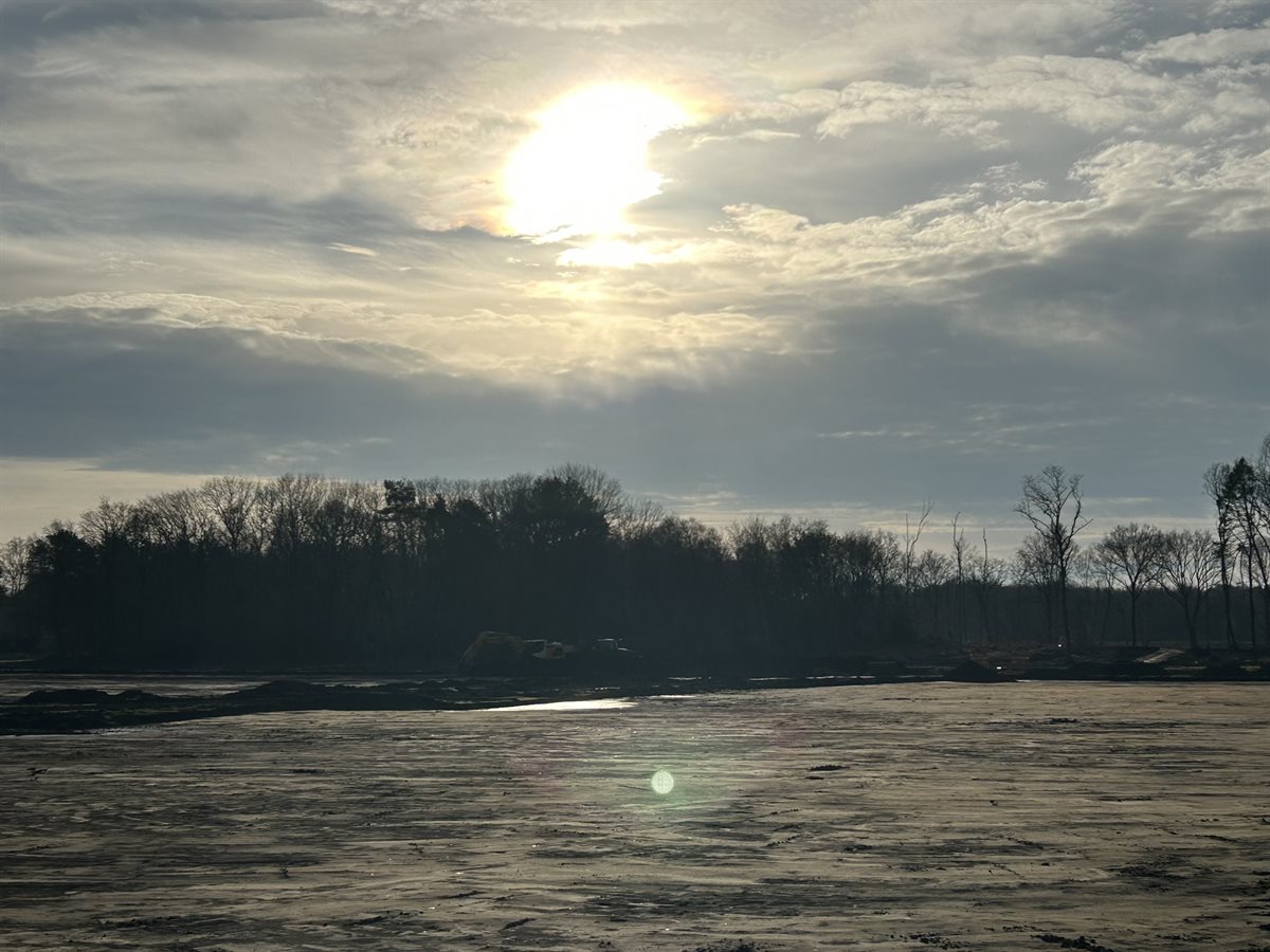 afgraving vlak voor uitkijkpunt 3